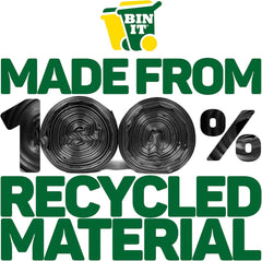40 Everyday 70L Strong & Secure, Refuse Sacks, Bin Bags, Bin Liners, Flat Top, Recycled, Tear Resistant, 30 μm, Perfect for Everyday Use, Household, Office, Kitchen & Caterers