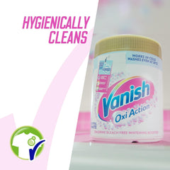 Vanish Gold Oxi Action Crystal White Chlorine Bleach Free Stain Remover Powder, For Whites, 1.9 kg Household Detergent