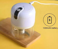 Portable Mini Food Chopper Blender Processor - 250ML - Wireless - USB - 3 Blades
