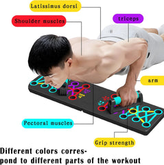 12 in-1 Push Up Board for Home Gym - Foldable Portable Strength Training Equipment