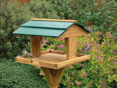 Traditional Wooden Bird Table Garden Birds Feeder Feeding Station Free Standing