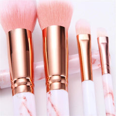 Makeup Brushes Sets  16PCS Pink Marble Make up Brushes Foundation Eyeshadow Concealer Eyebrow Blush Brush Set With Makeup Brush Holder and Silicone Mask Brush
