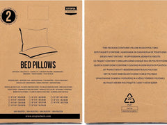 Utopia Bedding Pillows 2 Pack Queen Size, (Navy) Hotel Quality Pillows, Brushed Fabric, Bed Pillow for Back, Stomach or Side Sleepers - 18 x 26 inch / 45 x 66 cm
