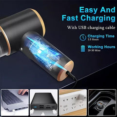 Powerful Cordless Car Vacuum Cleaner with Strong Suction for Wet/Dry Cleaning - Usb