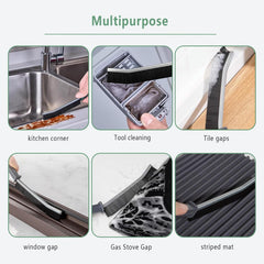 Crevice Cleaning Brush,2 Pcs Bathroom Crevice Gaps Cleaning Brush Groove Crevice Cleaning Tool for Narrow Corners in Home Kitchen Bathroom and Window Hard Bristle Crevice Cleaning Brush UK (2) Comfortable Hand