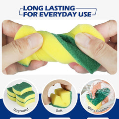 Kitchen Cleaning Sponges,24 Pack Eco Non-Scratch for Dish,Scrub Sponges… Comfortable Household