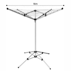 4 Arm 18M Portable Aluminium MULTI HANGER FREE STANDING Rotary Airer