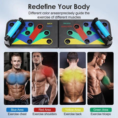 12-in-1 Family Push Up Board Chest Back Triceps Portable Workout Station Folding