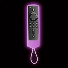 Luminous Purple Glow-in-the-Dark Silicone Case Cover for Alexa Voice Remote Fire TV Stick 4K 3rd/2nd Gen & Fire TV Stick Lite 1st/2nd Gen