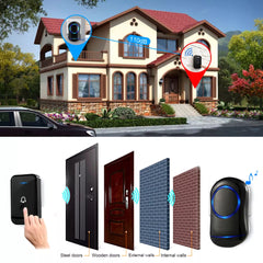 Wireless Door Bells Waterproof 1000ft Long Range Plug in Home Cordless Doorbell