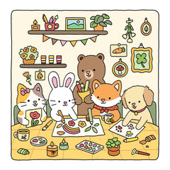 Fuzzy Friends Coloring Book - Cute and Cozy Animals for Stress Relief