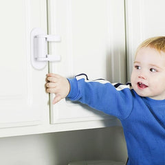 2 Pack Door Lever Safety Lock, Door Handle Locks for Child-Proof & Pet-Proof, Baby Door Safety Set Without Drilling, Heavy-Duty 3M Adhesive Tape, No Tools Required