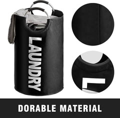 90L Laundry Basket with Soft Cushion Handle, Waterproof, Clothes Basket, Home Organizer for Laundry Pack