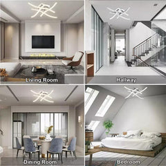 New Dimmable Ceiling Light - Modern Wave Lights for Kitchen, Living Room, and Bedroom