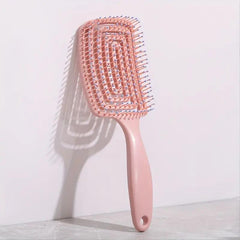 1pc Detangle Hair Brush, Curved Vent Brush and Hair Detangler, Easy Detangling Vented Hair Styling Comb Salon for Long Thick Curly Straight Dry Wet Hair, Styling Hair Brush Haircare