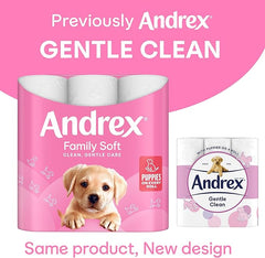 Andrex Family Soft Toilet Paper 24 Rolls toilet roll offers (Previously Andrex Gentle Clean) Gentle on your Family’s skin– Pack of 24 Toilet Rolls, FSC Certified Wipes
