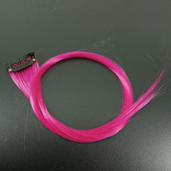 2x Clip In Long Hair Extensions Highlight Streaks Multi Colour Rainbow Festival