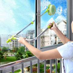 U-TYPE TELESCOPIC HIGH RISE WINDOW CLEANER GLASS DUST CLEANING BRUSH SQUEEGEE