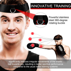 Upgraded Boxing Reflex Ball, Boxing Training Ball, Mma Speed Training Suitable for Adult/Kids Best Boxing Equipment for Training, Hand Eye Coordination and Fitness