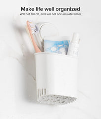 Suction Cup Toothbrush Holder Bathroom No Drill Razor Holder Removable Storage Suction Holder Tooth Brush Organiser Plastic for Electric Toothbrush Kitchen - White Ceramic Octopus