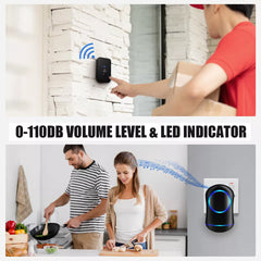 Wireless Door Bells Waterproof 1000ft Long Range Plug in Home Cordless Doorbell