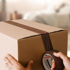 Strong Heavy Duty Roll Pack Brown Packaging Tape, Secure Sticky Sealing Tape for Parcel Boxes, Moving Boxes, Large Postal Bags for Long Term Storage, (48MM x 66M) (3 rolls, Brown)