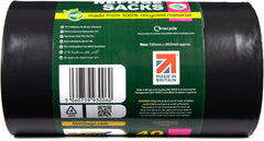 40 Everyday 70L Strong & Secure, Refuse Sacks, Bin Bags, Bin Liners, Flat Top, Recycled, Tear Resistant, 30 μm, Perfect for Everyday Use, Household, Office, Kitchen & Caterers