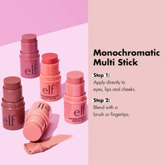 e.l.f. Monochromatic Multi Stick, Creamy, Lightweight, Versatile, Luxurious, Adds Shimmer, Easy To Use On The Go, Blends Effortlessly