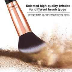 10Pcs Marble Makeup Brush Set for Foundation, Powder, Blush, and Eyeshadow - Cosmetic