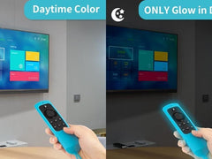 Luminous Purple Glow-in-the-Dark Silicone Case Cover for Alexa Voice Remote Fire TV Stick 4K 3rd/2nd Gen & Fire TV Stick Lite 1st/2nd Gen