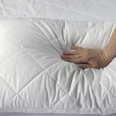 Adam Home Pillows 2 Pack Hotel Quality with Quilted Cover Filled Pillows for Stomach, Back and Side Sleeper, Down Alternative Bed Pillow-Soft Hollow-Fiber Hotel Pillow