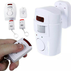 SENSOR MOTION PIR WIRELESS ALARM WITH 2 REMOTE CONTROLS SHED GARAGE HOME CARAVAN