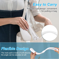 Portable Rechargeable Hanging Neck Fan, Bladeless Hands Free Fan with 3 Speeds, 3000 mAh Battery Operated Wearable Personal Fan for Men Women Kids Home Office Travel Outdoor (White 3000mAh)