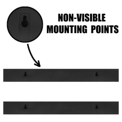 Set of 2 Floating Wall Shelves Picture Ledge Display Rack Book Hanging Shelf 45cm