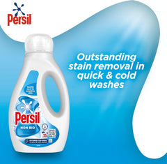 Persil Non Bio Laundry Washing Liquid Detergent outstanding stain removal in quick & cold washes tough on stains, gentle next to sensitive skin 35 washes (945 ml)