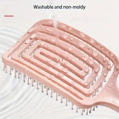 1pc Detangle Hair Brush, Curved Vent Brush and Hair Detangler, Easy Detangling Vented Hair Styling Comb Salon for Long Thick Curly Straight Dry Wet Hair, Styling Hair Brush Haircare