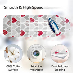 Ironing Board Cover Elasticated Easy Fit Heat Reflective Double Layer 122x38cm
