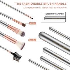 Ammiy Makeup Brushes Sets Professional 10/ 18 Pcs Make up Brushes Premium Synthetic Foundation Brushes Blending Face Powder Blush Eyeshadow Eyeliner Make Up Brush Kit with PU Leather Bag