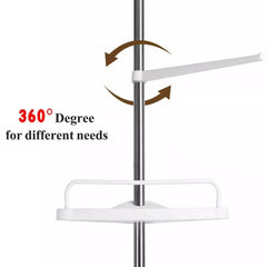 4 Tier Telescopic Bathroom Wall Corner Shelf Rack Shower Caddy Storage Organizer for Home