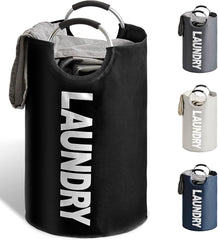90L Laundry Basket with Soft Cushion Handle, Waterproof, Clothes Basket, Home Organizer for Laundry Pack