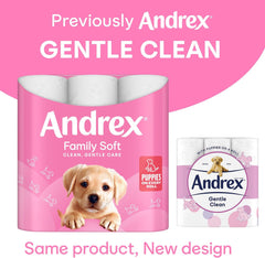 Andrex Family Soft Toilet Paper 24 Rolls (Previously Andrex Gentle Clean) Gentle on your Family’s skin– Pack of 24 Toilet Rolls, 170 sheets Per Roll, FSC Certified