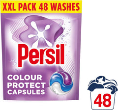 Persil Colour Protect 3 in 1 Washing Capsules keeps colours bright outstanding stain removal in quick & cold washes 48 washes