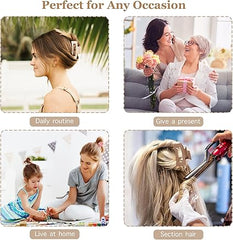 Brown Medium Claw Hair Clips Set for Women - 3 Styles Claw Clips for Thick Hair and Fine Hair - Gift for Women and Girls