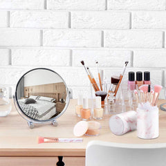 Makeup Brushes Sets  16PCS Pink Marble Make up Brushes Foundation Eyeshadow Concealer Eyebrow Blush Brush Set With Makeup Brush Holder and Silicone Mask Brush