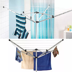 4 Arm 18M Portable Aluminium MULTI HANGER FREE STANDING Rotary Airer
