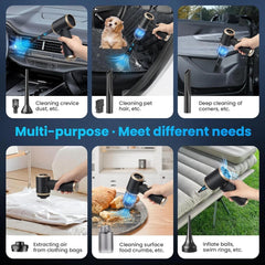 Powerful Cordless Car Vacuum Cleaner with Strong Suction for Wet/Dry Cleaning - Usb
