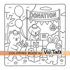 Fuzzy Friends Coloring Book - Cute and Cozy Animals for Stress Relief