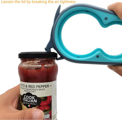 Otstar Jar Opener Bottle Opener and Ring Pull Can Opener for Weak Hands Arthritis Hands, Elderly Kitchen Lid