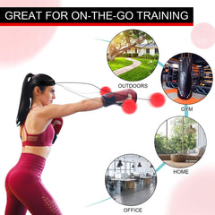 Upgraded Boxing Reflex Ball, Boxing Training Ball, Mma Speed Training Suitable for Adult/Kids Best Boxing Equipment for Training, Hand Eye Coordination and Fitness
