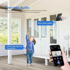 Security Cameras Wireless Outdoor with Solar Panel, 1080P Battery Power WiFi Surveillance, Indoor Home Camera with 2-Way Talk, Smart AI Human Detection, Color Night Vision, Live View (4 Spotlights) Monitor Remote